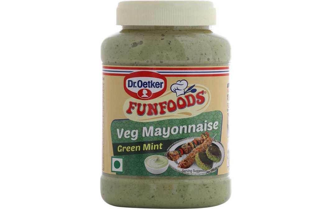 Dr. Oetker Fun foods Veg Mayonnaise, Green Mint   Plastic Jar  275 grams